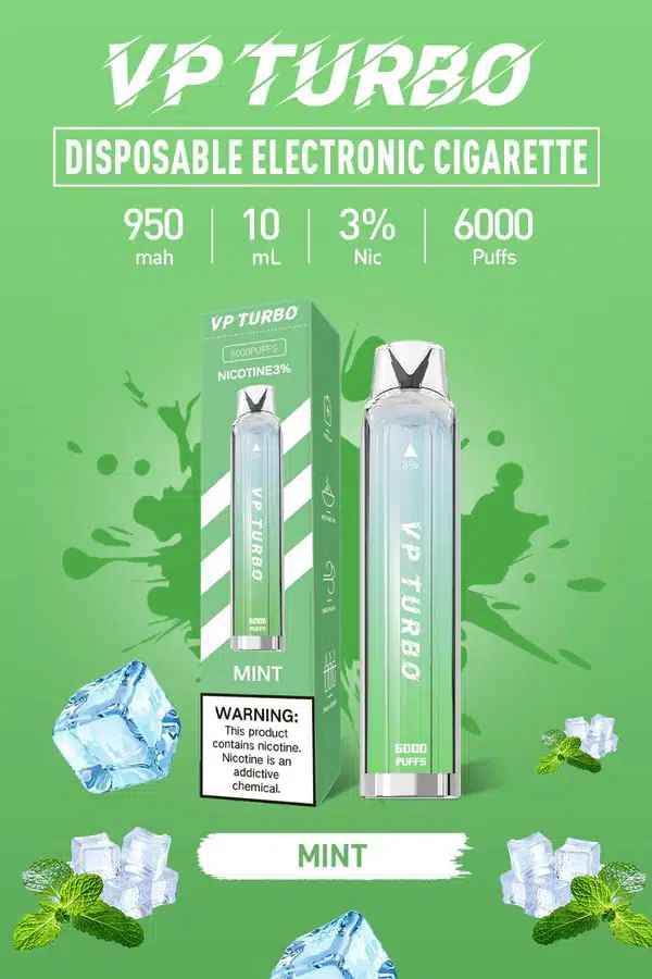VP Turbo 6000 Puffs 拋棄式電子煙 一次性霧化桿 2 vp turbo 6000