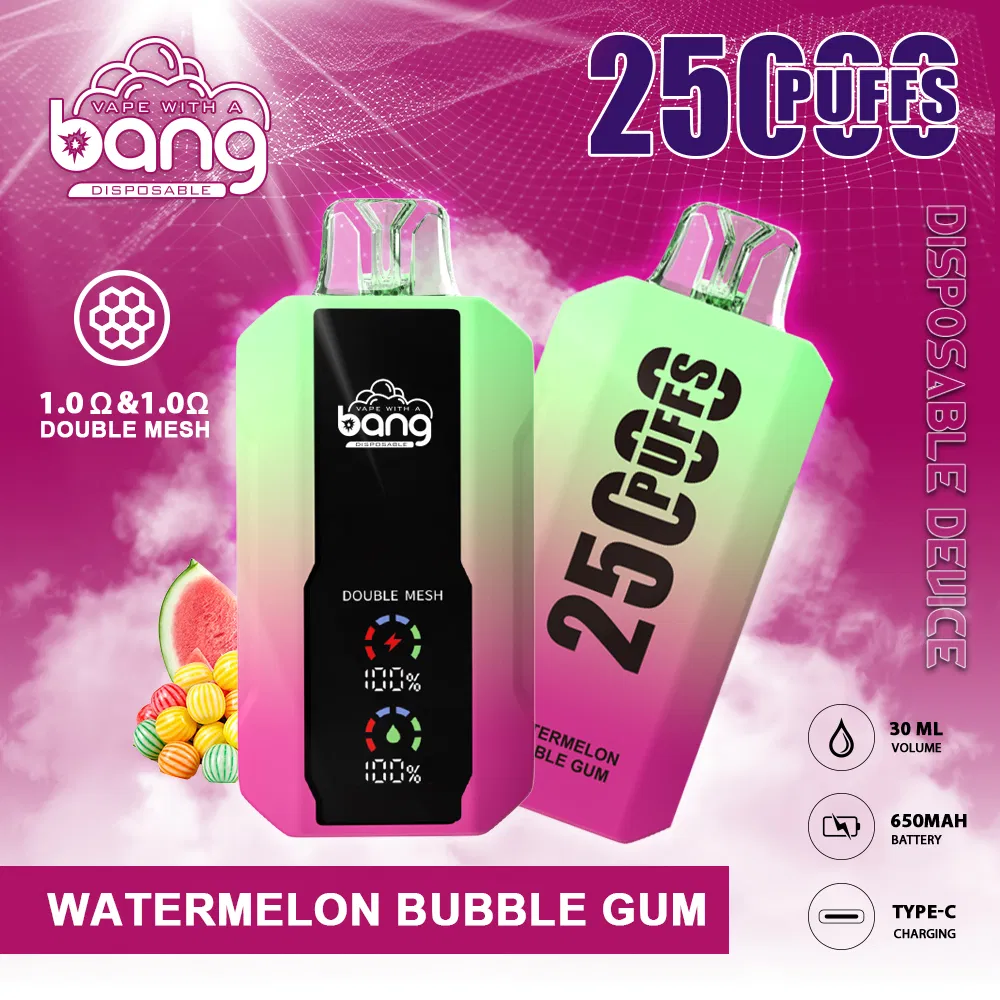 Bang 25000 Puffs 超大屏幕 超大容量可充電拋棄式電子煙 4 bang 25k