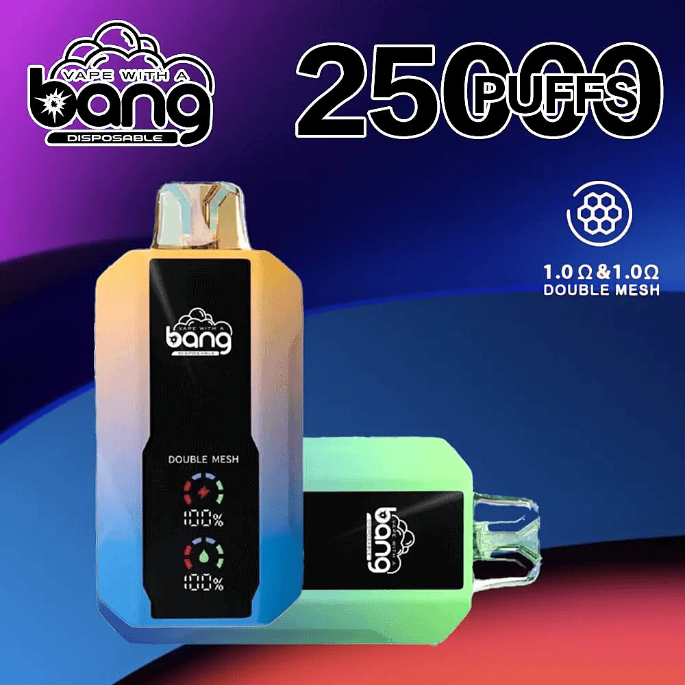 Bang 25000 Puffs 超大屏幕 超大容量可充電拋棄式電子煙 1 bang 25000 puffs