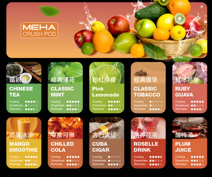 全新升級 Meha煙彈 魅嗨五代霧化彈一盒三入 2.5ml顆 買四盒送魅嗨方形主機 2 meha五代煙彈