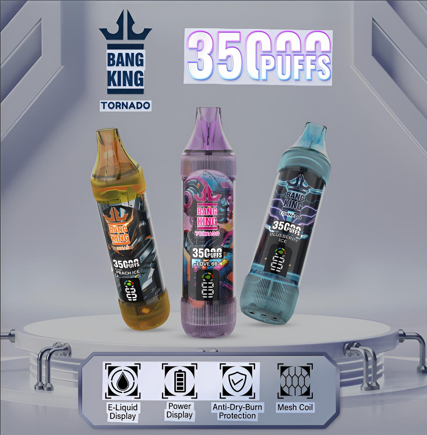 Bang King 35000 Puffs 大容量拋棄式電子煙 歐美爆款 買五送一 1 Bang King 35000 Puffs 大容量拋棄式電子煙 歐美爆款 買五送一