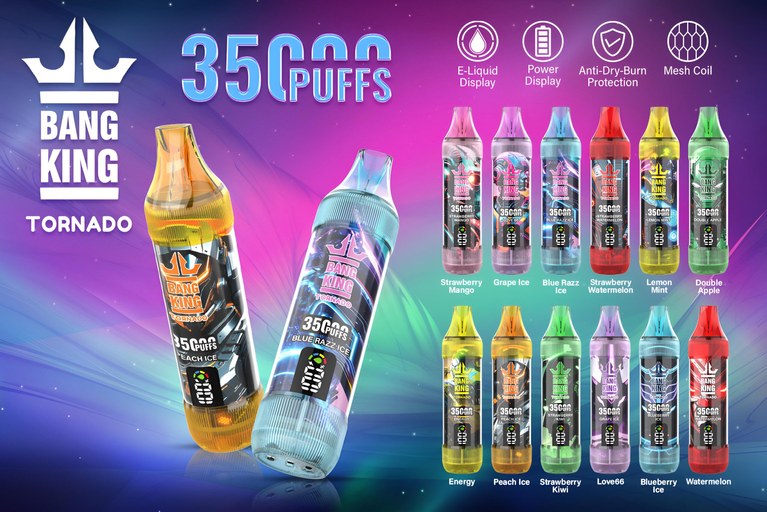 Bang King 35000 Puffs 大容量拋棄式電子煙 歐美爆款 買五送一 6 Bang King 35000 Puffs 大容量拋棄式電子煙 歐美爆款 買五送一:圖片 6