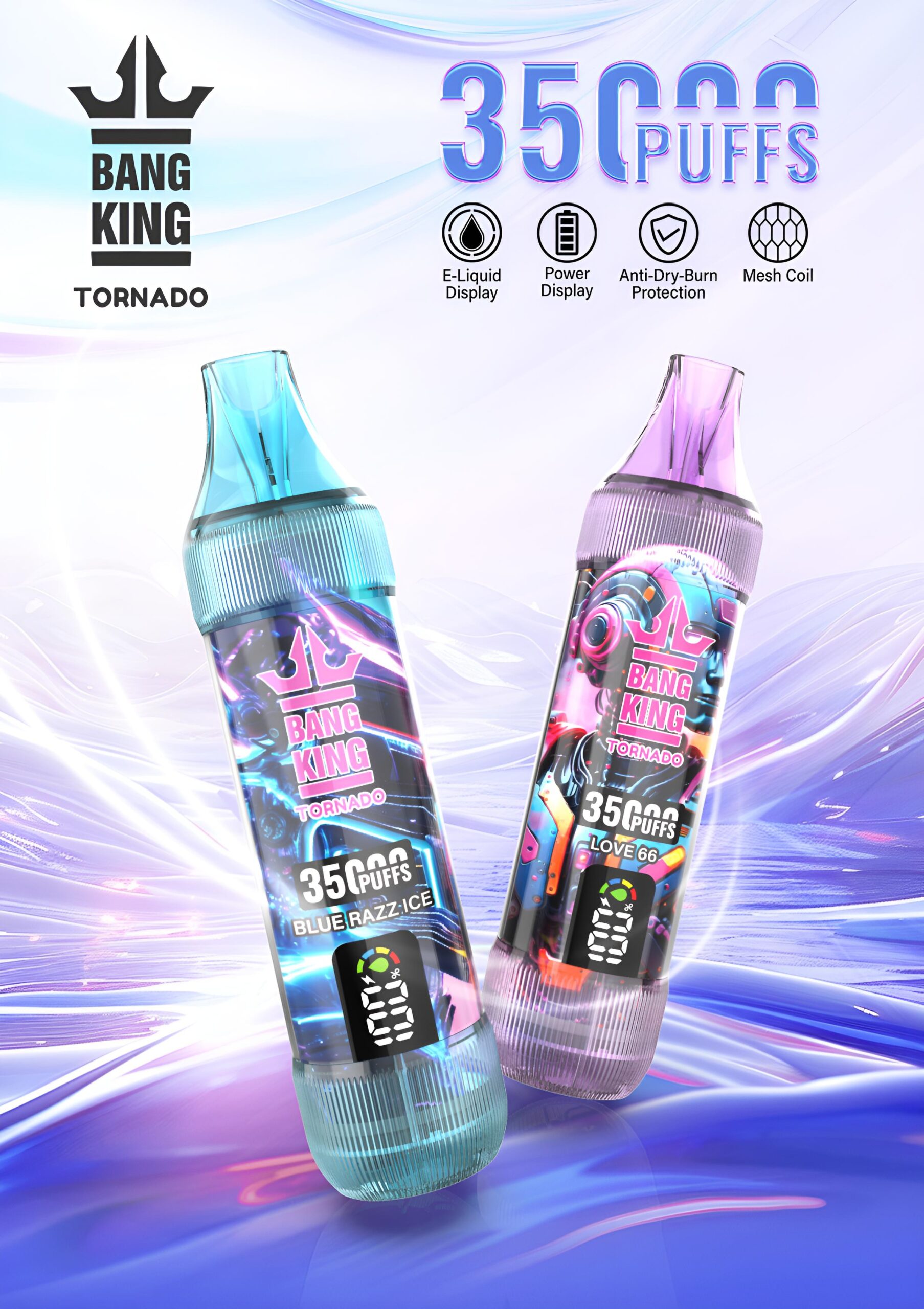 Bang King 35000 Puffs 大容量拋棄式電子煙 歐美爆款 買五送一 2 Bang King 35000 Puffs 大容量拋棄式電子煙 歐美爆款 買五送一:圖片 2