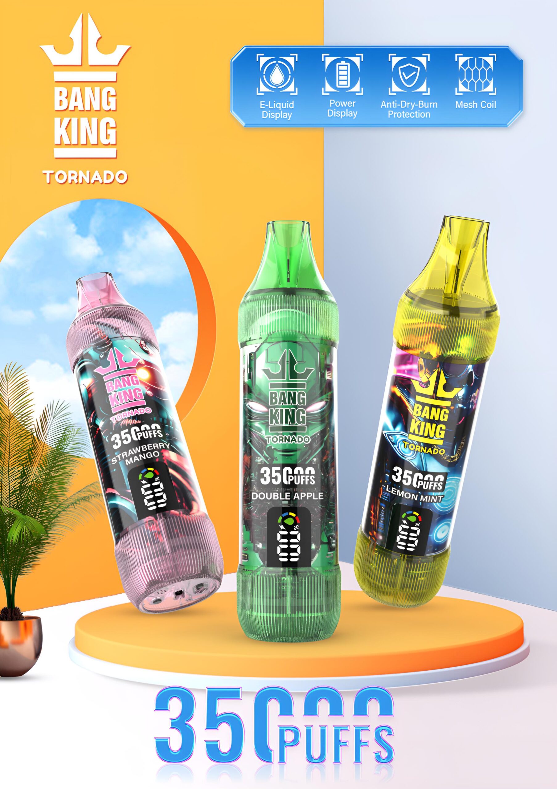 Bang King 35000 Puffs 大容量拋棄式電子煙 歐美爆款 買五送一 4 Bang King 35000 Puffs 大容量拋棄式電子煙 歐美爆款 買五送一:圖片 4