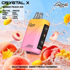 AONE Crystal X 水晶二代 12000口抛棄式電子煙 一次性電子菸 現貨 13 AONE Crystal X 水晶二代芒果口味