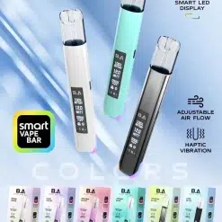B.A Smart Vape Bar 通配一代煙彈 BA大屏主機 RGB燈效全