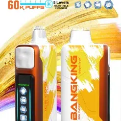 💨 Bangking Ice Cool 60000 Puffs:60k口超大容量、五檔涼度可調拋棄式電子煙 買五送一 20 Bangking Ice Cool 60000口 拋棄式電子煙