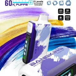 💨 Bangking Ice Cool 60000 Puffs:60k口超大容量、五檔涼度可調拋棄式電子煙 買五送一 17 Bangking 可調冰電子煙