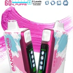 💨 Bangking Ice Cool 60000 Puffs:60k口超大容量、五檔涼度可調拋棄式電子煙 買五送一 19 Bangking 大容量可調冰拋棄式電子煙