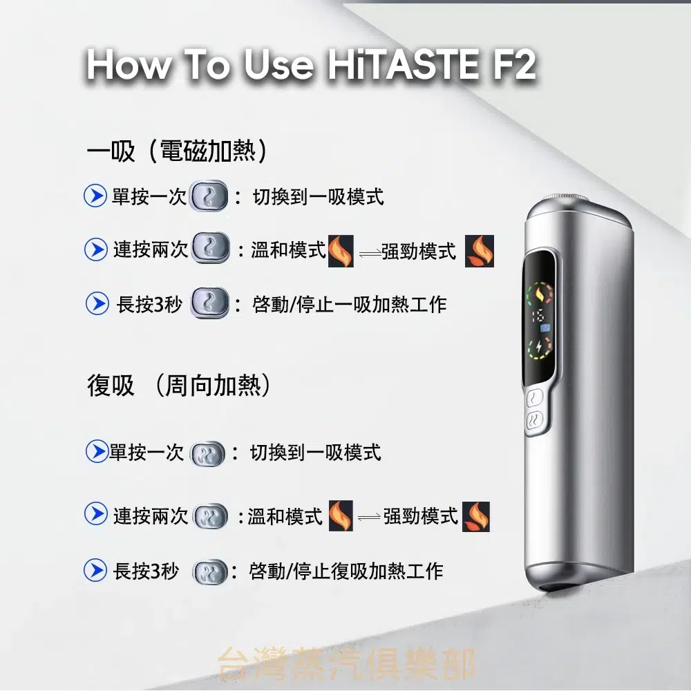 HITASTE F2加熱煙機 適用terea煙彈 復吸加熱煙主機 台灣爆款 2 HITASTE F2加熱煙機 適用terea煙彈 復吸加熱煙主機 台灣爆款:圖片 2