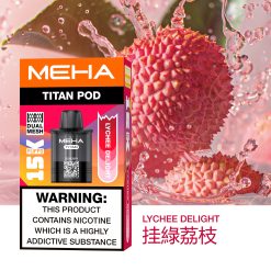 MEHA TITAN 15000口拋棄式電子煙 買三送一主機 泰坦煙機 15ml 多款金屬配色 27 MEHA TITAN 15000 抛棄式 挂綠荔枝