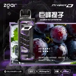 ZGAR PROJECT D 冰熊卡帶 15ml大容量煙彈 3盒加100送主機 20 ZGAR 冰熊卡帶提子