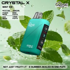 AONE Crystal X 水晶二代 12000口抛棄式電子煙 一次性電子菸 現貨 15 aone一次性薄荷 1