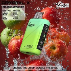 AONE Crystal X 水晶二代 12000口抛棄式電子煙 一次性電子菸 現貨 18 aone一次性雙蘋果