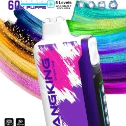 💨 Bangking Ice Cool 60000 Puffs:60k口超大容量、五檔涼度可調拋棄式電子煙 買五送一 13 bang一次性電子煙