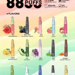 喜貝一次性電子煙/Hebat 10000 puffs 超大容量/拋棄式電子菸/台灣電子煙批發 711到付 9 CHILL 始祖鳥 8800口拋棄式電子煙|可充電大容量一次性煙桿 鴨嘴獸同款 相關商品圖片