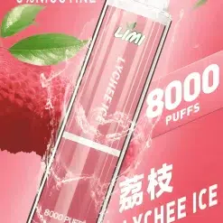 Limi 8000 Puffs 拋棄式電子煙 底部七彩發光一次性煙桿 711到付 28 limi 8000 puffs拋棄式電子煙荔枝