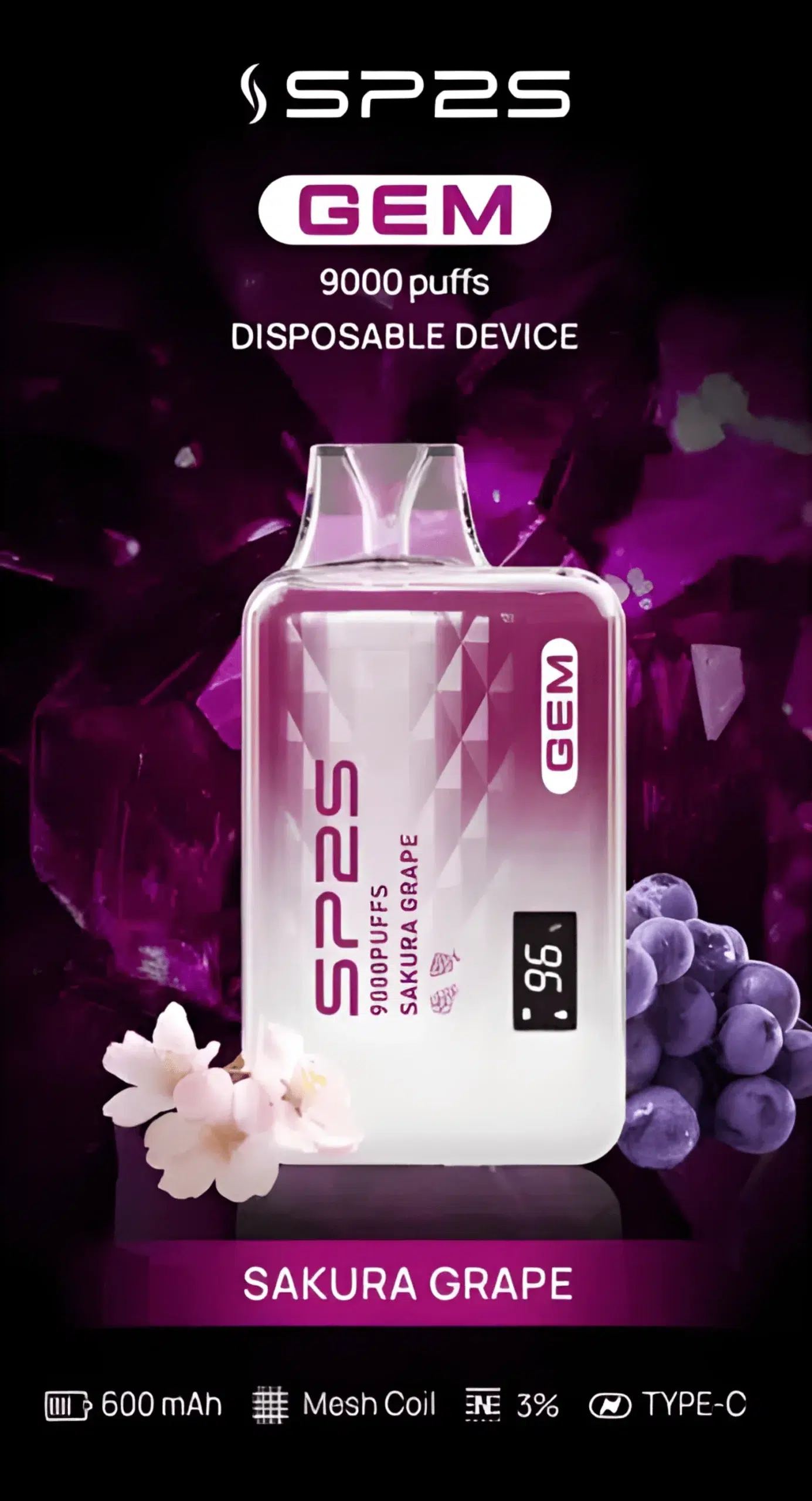 全新上市 SP2S GEM 9000 PUFFS拋棄式電子煙 思博睿一次性煙桿 現貨 9 全新上市 SP2S GEM 9000 PUFFS拋棄式電子煙 思博睿一次性煙桿 現貨:圖片 9