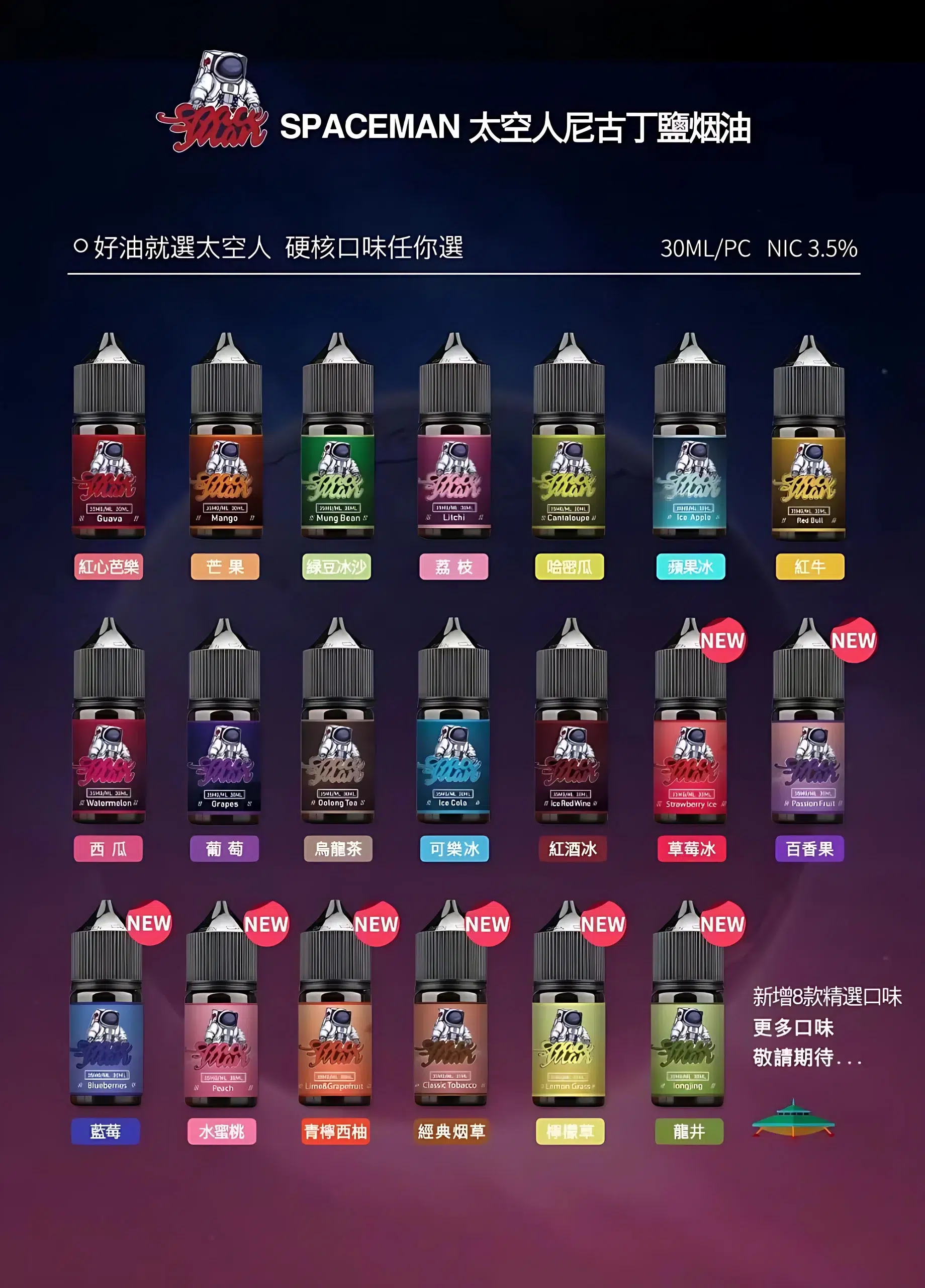 太空人煙油 SPACEMAN菸油推薦 丁鹽小煙油 30ml/35mg 台灣電子菸批發 2 太空人煙油 SPACEMAN菸油推薦 丁鹽小煙油 30ml/35mg 台灣電子菸批發:圖片 2