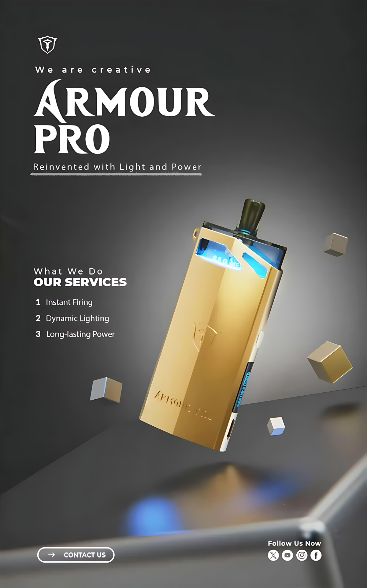 SAMURAI ARMOUR PRO 將軍鎧甲註油主機 發光小煙套裝 1500mAh 4 SAMURAI ARMOUR PRO 將軍鎧甲註油主機 發光小煙套裝 1500mAh:圖片 4