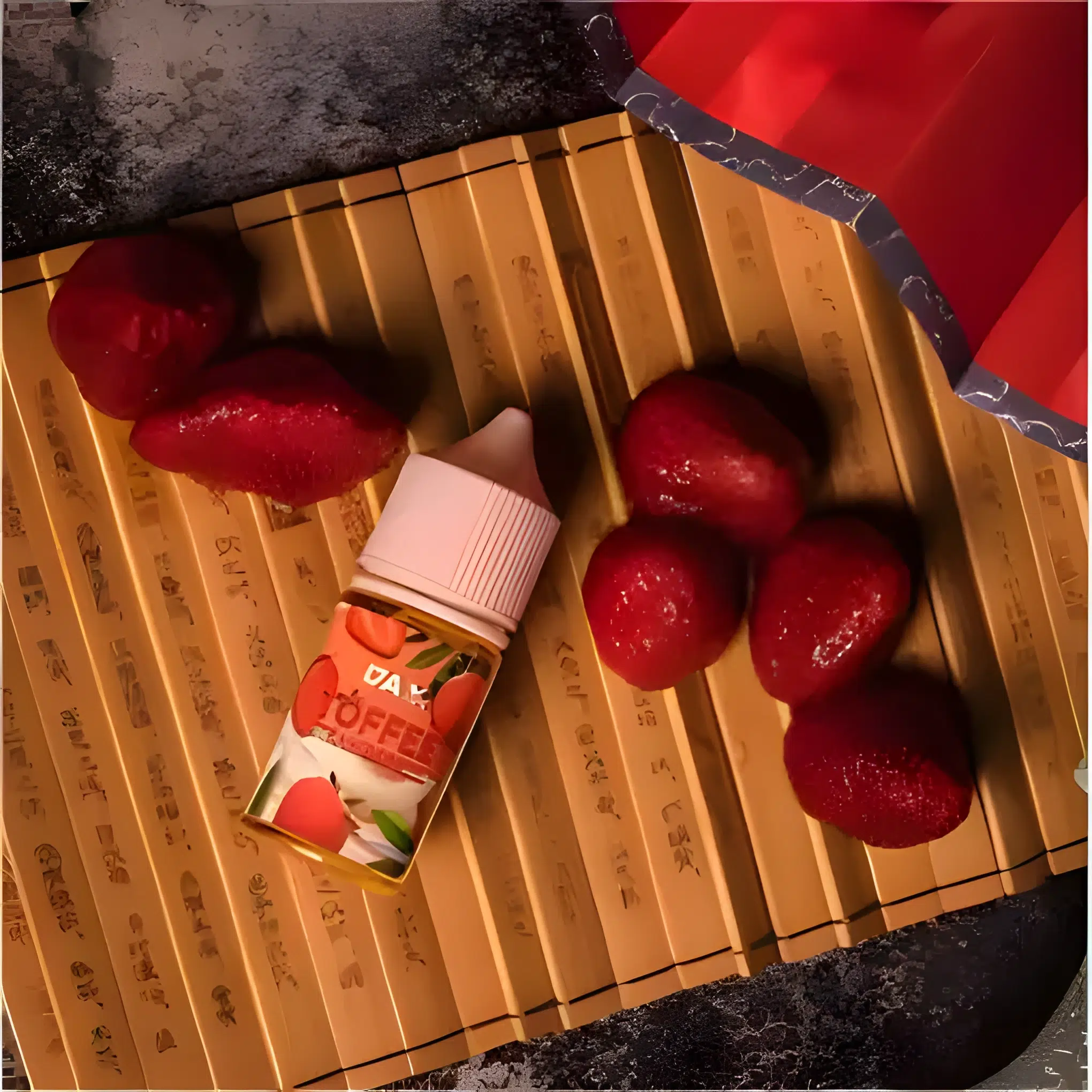 DAVAPE TOFFEE STRAWBERRIES煙油 草莓太妃糖 30ml/60ml(0/30mg) 711到付 2 DAVAPE TOFFEE STRAWBERRIES煙油 草莓太妃糖 30ml/60ml(0/30mg) 711到付:圖片 2