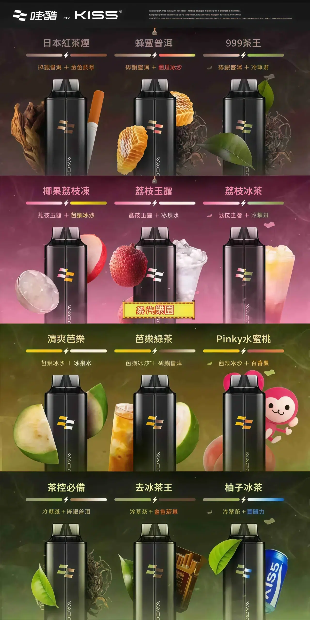 Wagoo 6500 Puffs拋棄式電子煙 哇酷6500口一次性 自由混搭雙口味 買十送一 3 Wagoo 6500 Puffs拋棄式電子煙 哇酷6500口一次性 自由混搭雙口味 買十送一:圖片 3